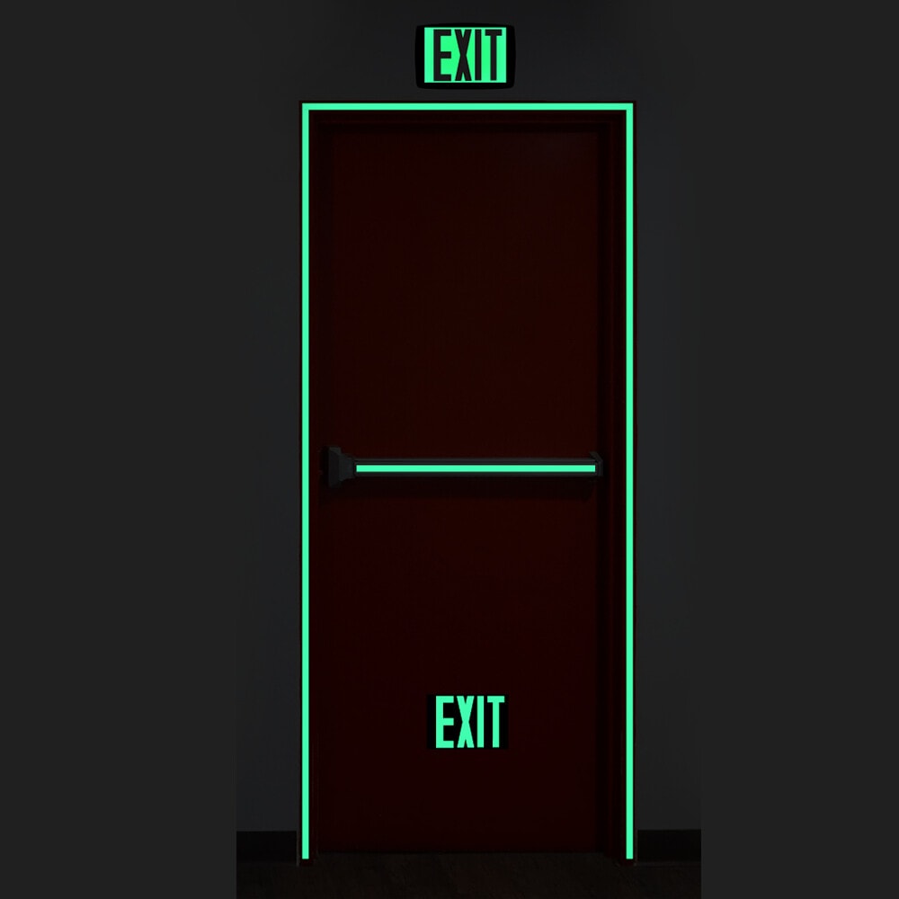 glow in the dark emergency door signage